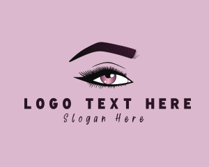 Threading - Aesthetic Woman Beauty Eyelash logo design