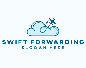 Cloud Airline Plane logo design