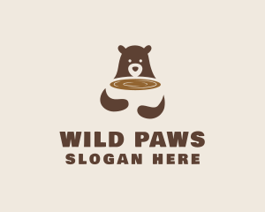 Grizzly Bear Cafe logo design