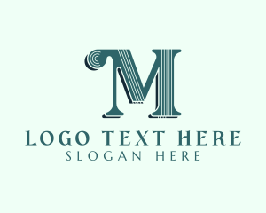 Letter M - Stylish Tailoring Letter M logo design