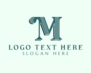 Interior Designer - Stylish Tailoring Letter M logo design