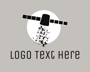 Satellite - Outer Space Satellite logo design