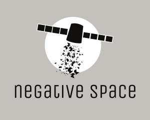 Outer Space Satellite logo design