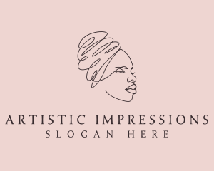 Beauty Lady Headwrap logo design