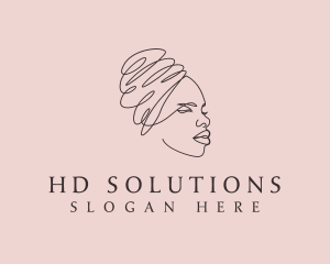 Beauty Lady Headwrap logo design