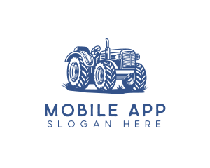 Crop - Agricultural Farming Tractor logo design
