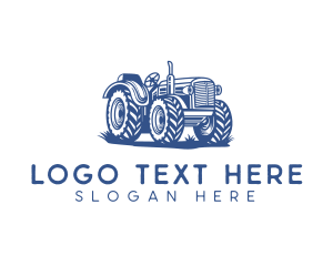 Cultivating - Agricultural Farming Tractor logo design