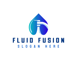 Water Faucet Plumbing logo design