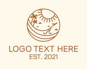 Travel Agency - Orange Summer Tour logo design