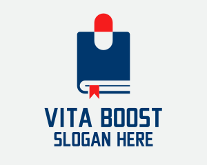 Vitamins - Medical Book Library logo design