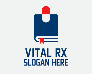 Prescription - Medical Book Library logo design