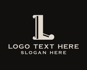 Letter Ba - Decal Studio Letter L logo design