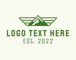Eco Park - Green Valley Mountain logo design