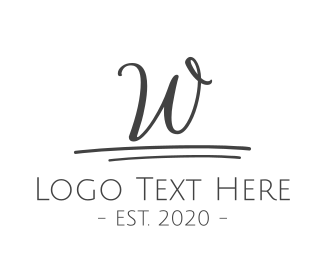 Monochromatic Signature Lettermark Logo