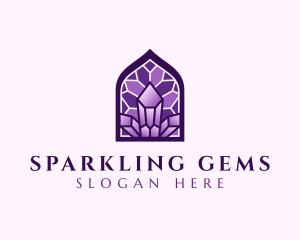 Diamond Gemstone Mosaic logo design