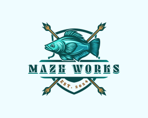 Fish Seafood Fisherman logo design