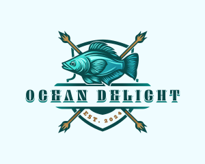 Fish Seafood Fisherman logo design