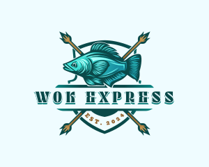 Fish Seafood Fisherman logo design