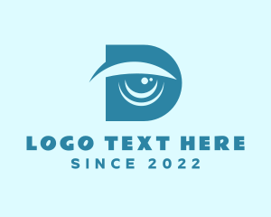 Eye - Cyber Eye Tech Letter D logo design