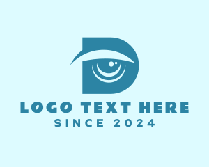 Optometry - Cyber Eye Tech Letter D logo design
