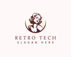 Retro Pinup Lady logo design