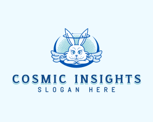 Cosmic Rabbit Angel logo design