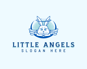 Cosmic Rabbit Angel logo design