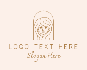 Elegant - Pretty Gold Woman logo design