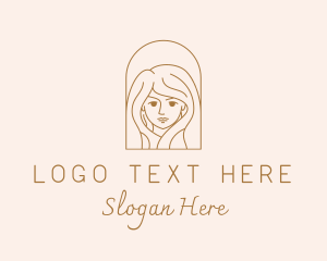 Pretty Gold Woman  Logo