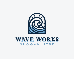 Beach Waves Resort logo design