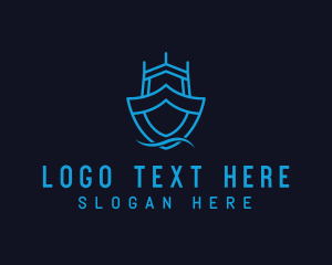 Ship Boat Shield logo design