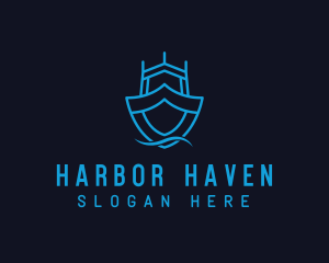 Ship Boat Shield logo design