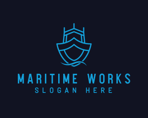 Ship Boat Shield logo design