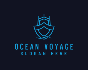 Ship Boat Shield logo design