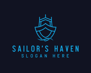 Ship Boat Shield logo design