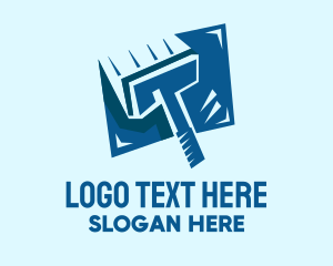 Hygiene - Blue Squeegee Window Cleaner logo design