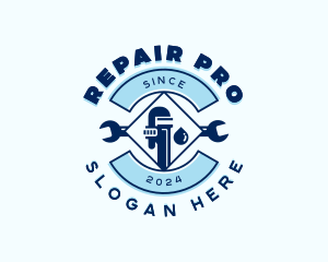 Wrench Plumbing Repair logo design