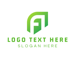 Green Leaf - Modern Green Letter A logo design