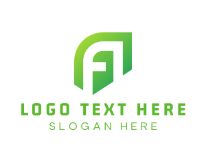 Green - Modern Green Letter A logo design