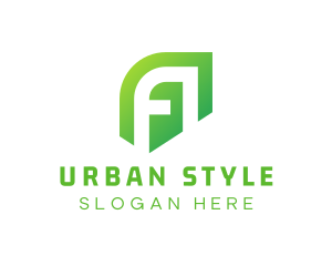 Modern Green Letter A Logo