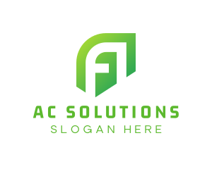 Modern Green Letter A logo design