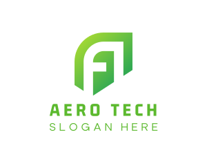 Modern Green Letter A logo design