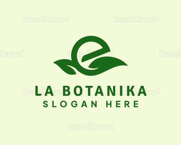 Eco Friendly Leaf Letter E Logo
