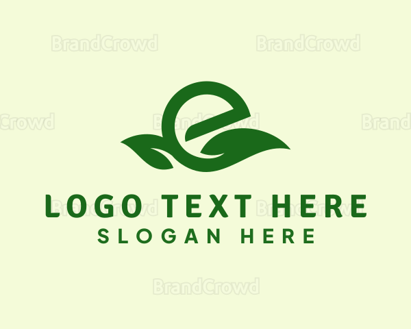 Eco Friendly Leaf Letter E Logo