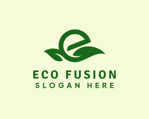 Eco Friendly Leaf Letter E  logo design