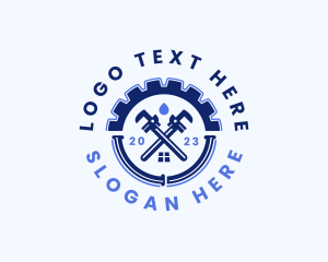 Cog - Pipe Wrench Home Plumber logo design