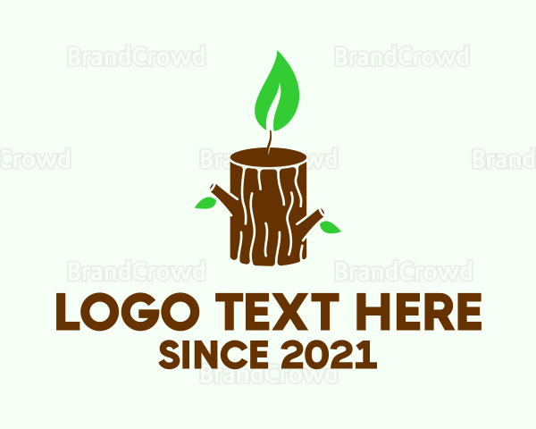 Tree Stump Candle Logo