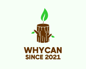 Ecosystem - Tree Stump Candle logo design
