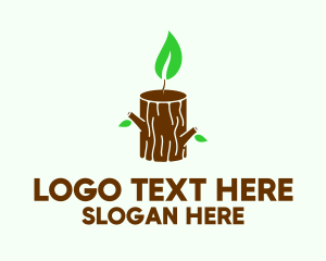 Tree Stump Candle  Logo