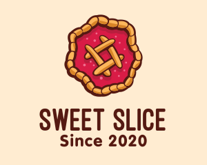 Pie - Strawberry Pie Dessert logo design